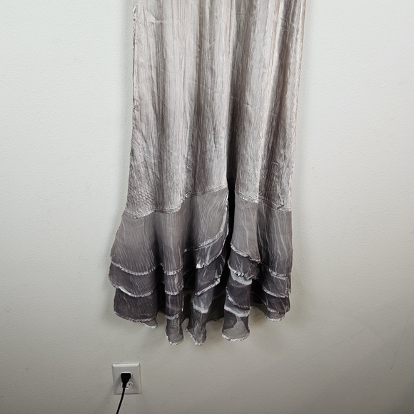 Komarov Elegant Beeded Maxi Gray Ombre Dress Small Party Wedding Formal - Picture 3 of 9